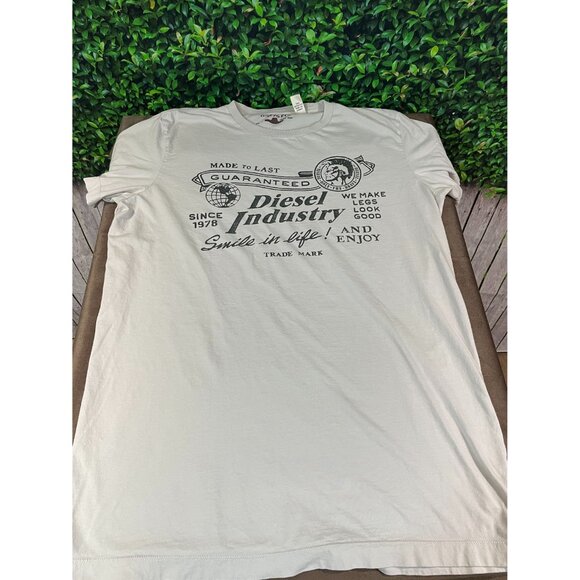 Diesel White Graphic Tee - Short Sleeve - Picture 1 of 9